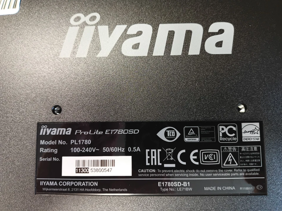 iiyama ProLite E1780SD-B1 17" Zoll Business Monitor Bildschirm klein aber fein! - Bild 3 von 4