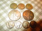 2  Walking Liberty Half Dollar 1941-42 4 mercury dime 1926-45  3 buffalo nickel