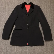Vintage Harry Hall Equestrian Riding Jacket Women’s Small Horse Show Coat Black