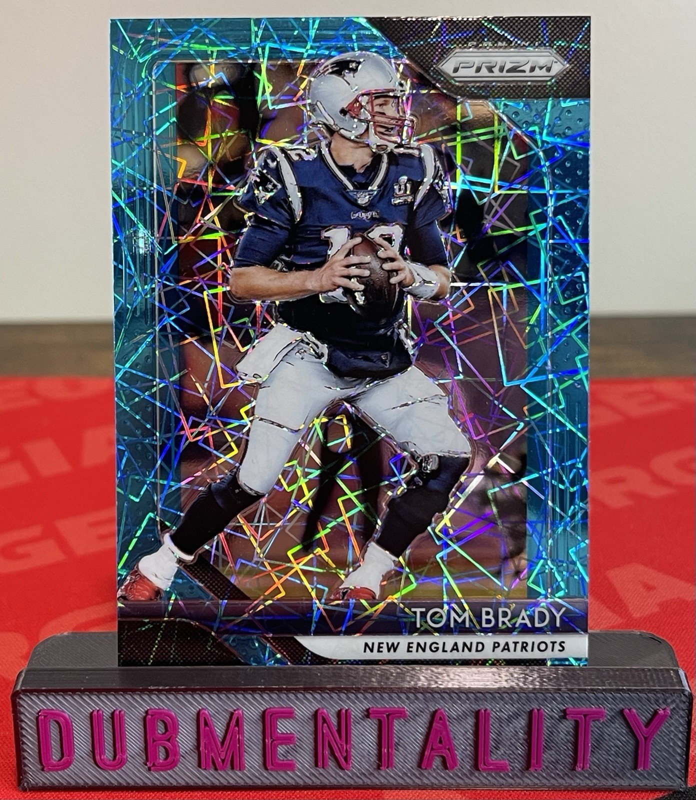 2018 Panini Prizm Tom Brady Blue Velocity Lazer #69