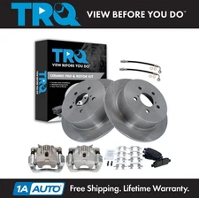 TRQ Rear Brake Pad & Rotor Kit Ceramic Fits 2009 Subaru Legacy