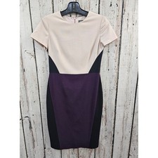 Vince Camuto Colorblock Sheath Dress Short Sleeve Business Casual Work Size M
