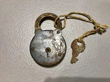 VTG Antique EAGLE Double Locking Padlock USA Made Terryville Conn. Genuine 