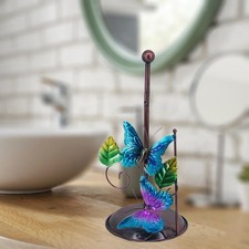 Rodeo Iron Toilet Paper Holder for Jumbo Roll Free Standing Kitchen Paper Towel