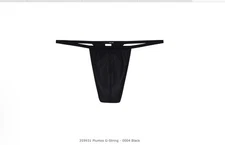 HOM Plume G-STRING, Microfiber Sz M, Black, New $40.00