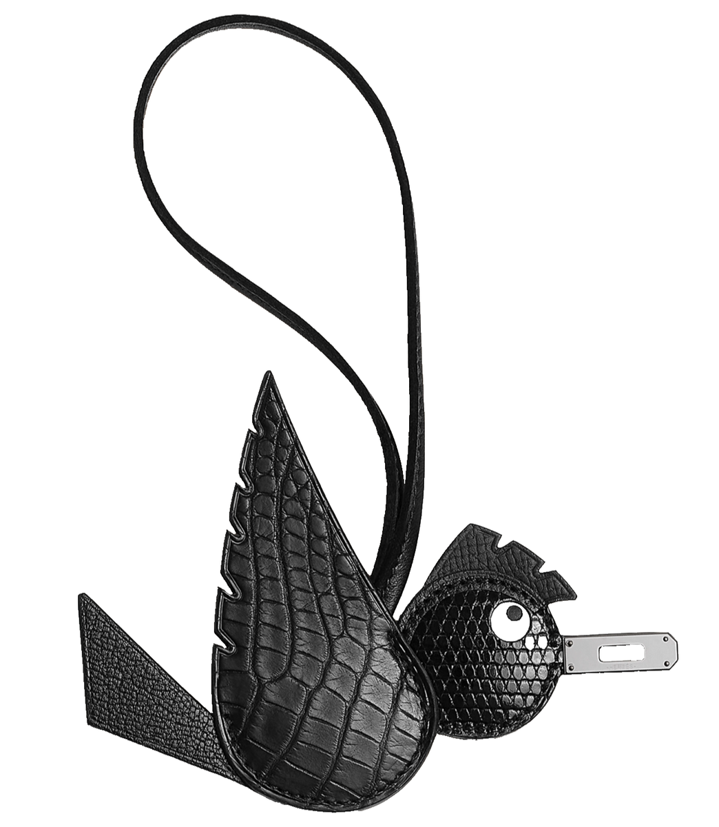 Hermes Birdy Birdie Black Matte Alligator Lizard Chevre Epsom