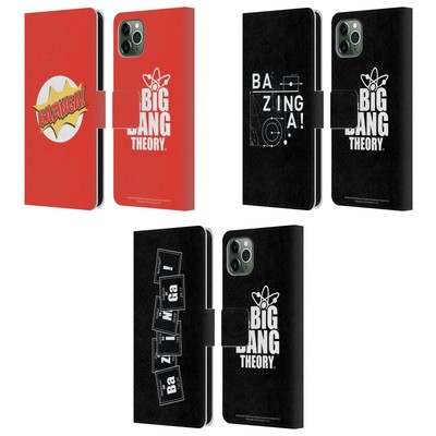 OFFICIAL THE BIG BANG THEORY BAZINGA LEATHER BOOK CASE FOR APPLE iPHONE PHONES
