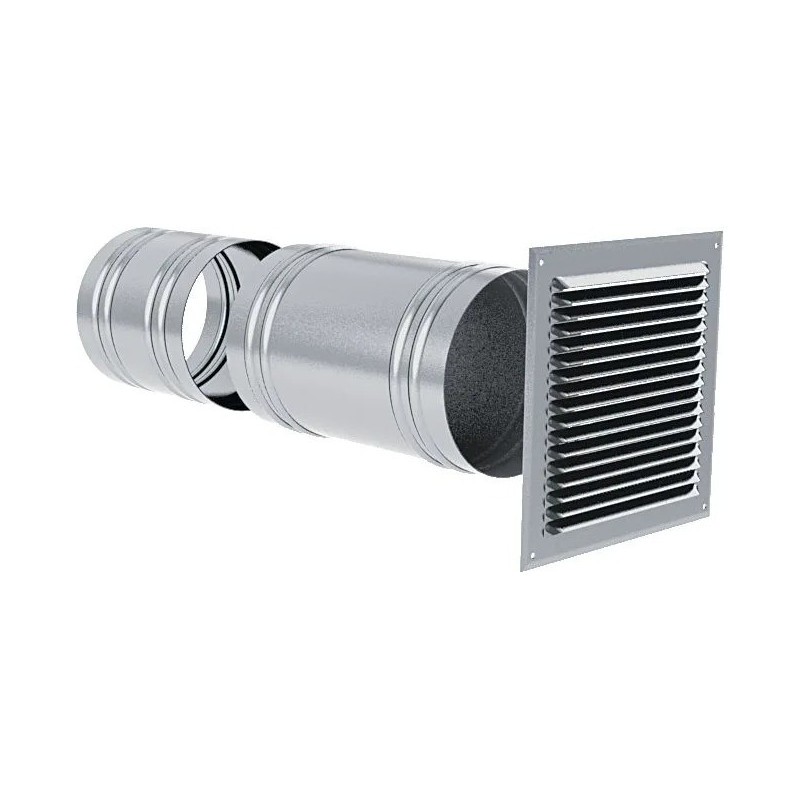 Prise d'air de façade ANJOS avec grille anti-insectes et sortie étanche pour VMC