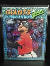 Dominic Smith 2026 Topps Heritage #225 Chrome Aqua Sparkle SP Short Print