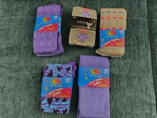 NIP Lot of 5 pair girls cute novelty tights size 12-16 3 footed 2 footless