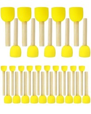 30 PCS Assorted Size Round Sponges Brush Set 4 Sizes DIY Painting Tools Yellow