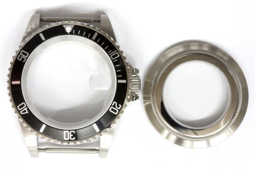 Brand new black silver color bezel Dive Master watch case for ETA 2824 ETA 2836 - Bild 1 von 1