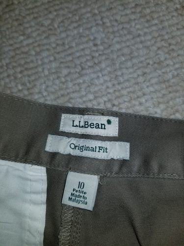 NWT Womens Pants-L.L.BEAN-grey 100% cotton "Bayside Twill Original Fit"-10P - Picture 7 of 7
