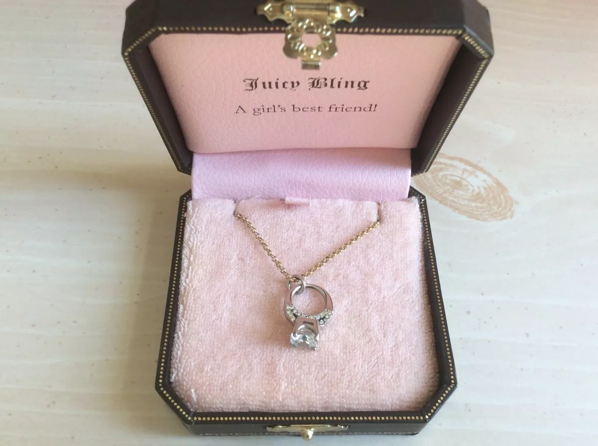 Baby pink juicy couture heart, necklace , pink