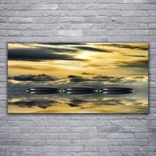 Acrylglasbilder Wandbilder Druck 120x60 Steine Wasser Kunst