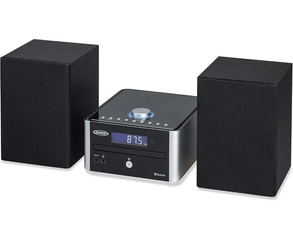 Bookshelf Home Stereo System Bluetooth Cd Player AM FM Radio Stereo Music Jensen - Image 4 of 4