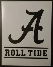 Alabama Crimson Roll Tide 8.5" x 11" Custom Stencil FAST FREE SHIPPING
