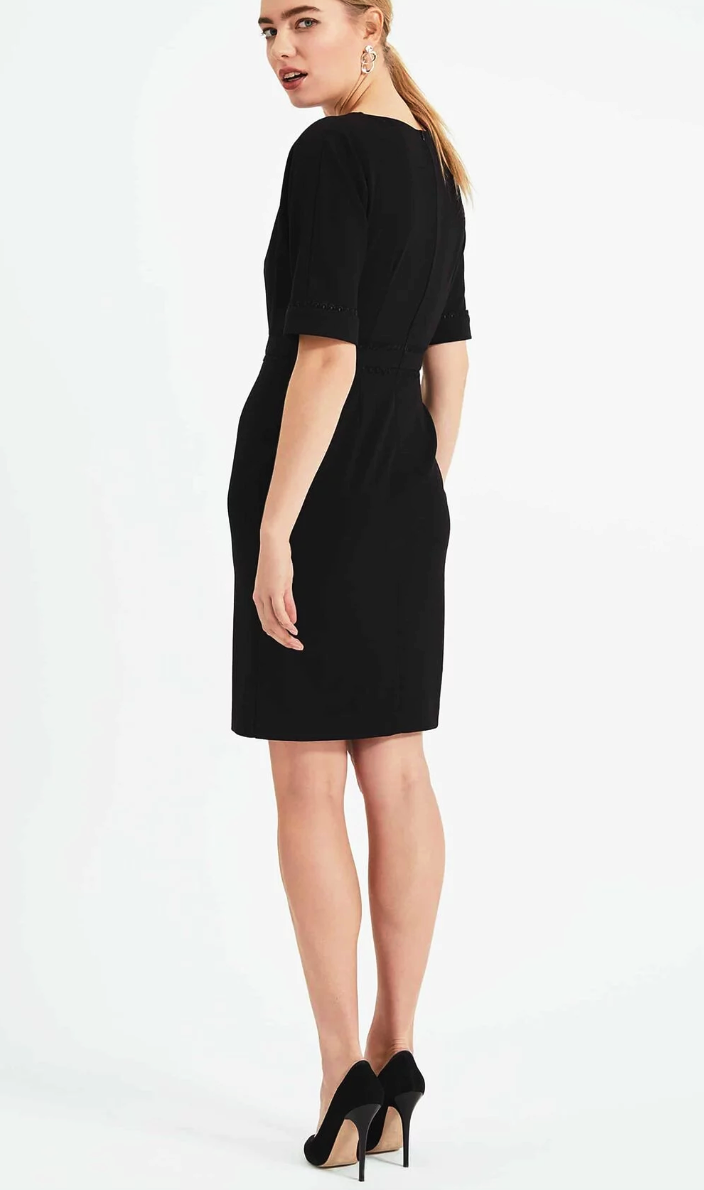 Phase Eight::パーティードレス:UK10[RESALE] Phase Eight UK 10 Black Emma Wide Short Sleeve Formal