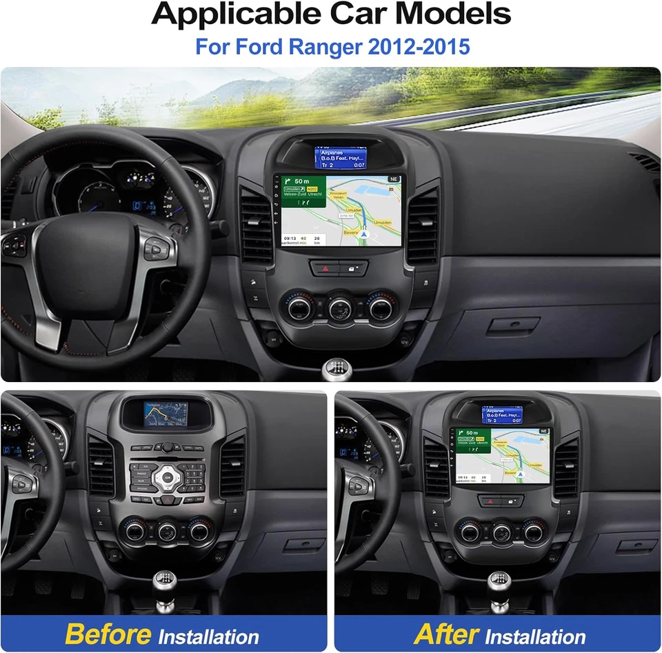 9"IPS Für Ford Ranger Xlt 2011-2016 Android 15 Autoradio GPS Car Play✅6GB+128GB✅ - Bild 2 von 4