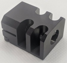 1/2x28 9mm Muzzle Brake Compensator Anodized Black fits Glock 17 10-degree rake