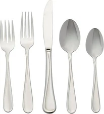 45-piece stainless steel flatware set, service for 8