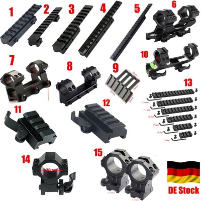 Dovetail Weaver Picatinny Rail Adapter 11mm bis 20mm Mounts Für Jagd DE