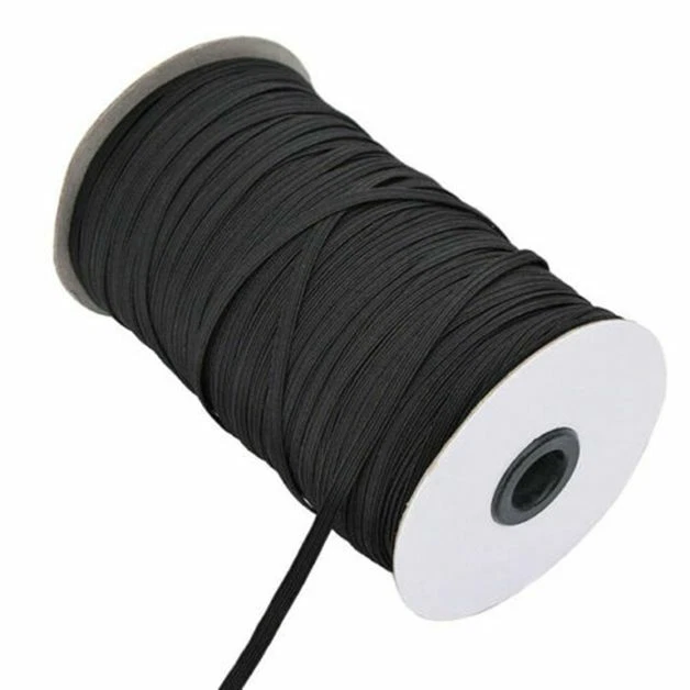 Borde de costura de cordón elástico negro de 1/4 pulgada | Para costura y artesanía hágalo usted mismo máscara EE. UU. Foto 3 de 4