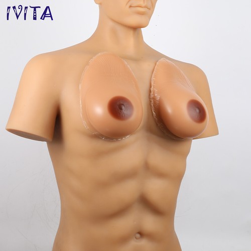 1 pair A-EE Cup Self-adhesive Silicone Breast Forms Fake Boobs Cross Dresser - Picture 7 of 12