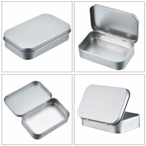 6 Pcs Metal Box Container Hinged Lid Small Empty Storage Box For Small Cosmetics - Picture 24 of 24