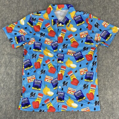 Miami Marlins Giveaway Goya Hawaiian Shirt 7/23/2023 Medium M NWOT