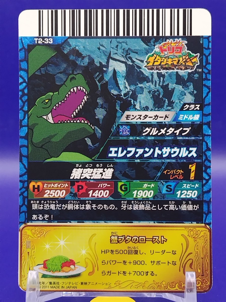 Elephantosaurus Toriko Itadaki Master Character Card Bandai