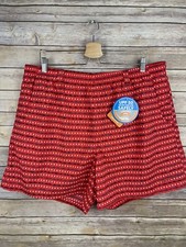 Columbia Mens XL PFG Super Backcast Swim Shorts Trunks Fish Print Red Stars