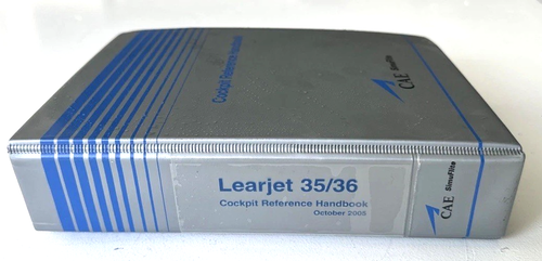 CAE SimuFlite Learjet 35/36 Cockpit Reference Handbook *EXCELLENT*