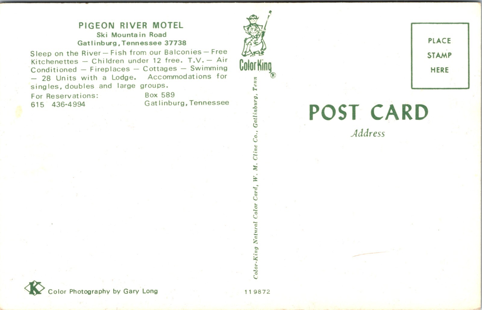 Pigeon River Motel Gatlinburg Tennessee TN Chrome Postcard B58 eBay