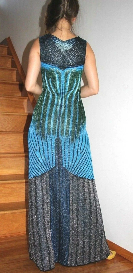 Missoni Metallic Knit Sleeveless Long Dress/ Gown sz US 4-6 /EU 40 Mad - Image 4 of 4
