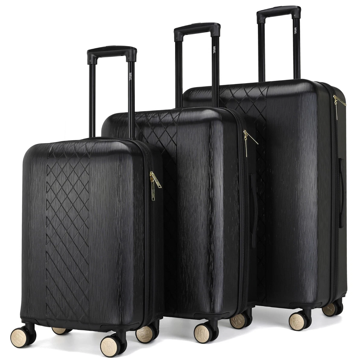 BADGLEY MISCHKA Diamond 3 Piece Expandable Luggage Set | eBay