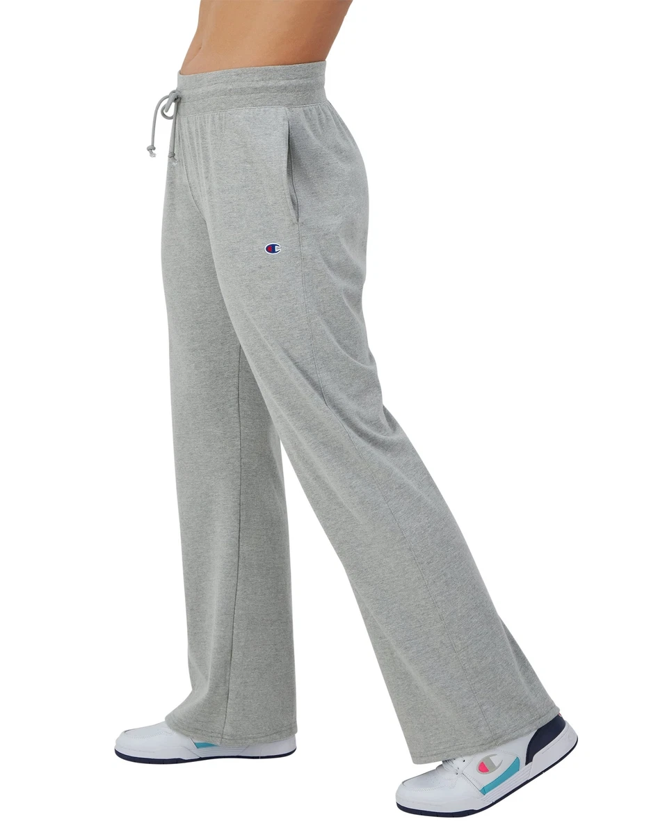 Champion sweatpants sale open bottom