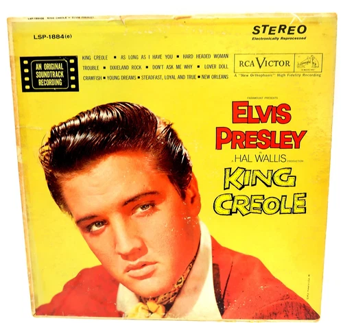 ELVIS PRESLEY KING CREOLE 1958 LP Vinyl Record RCA Victor LSP-1884 (e) Stereo