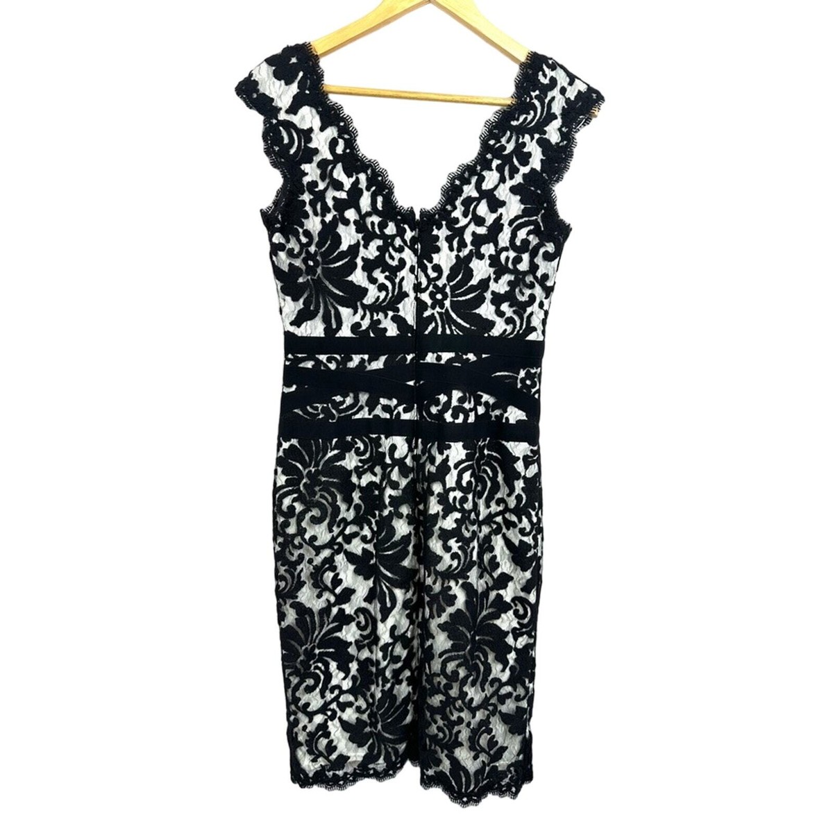 Tadashi Shoji Embroidered Lace V-Neck Dress Size 8 | eBay