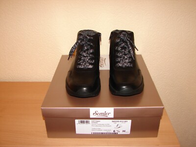 gefütterte schwarze Semler Siggi Stiefelette Gr. 40 6 1/2 Weite H Sneaker Schuhe