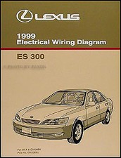 1999 Lexus ES 300 Wiring Diagram Manual Original ES300 Electrical Schematic Book