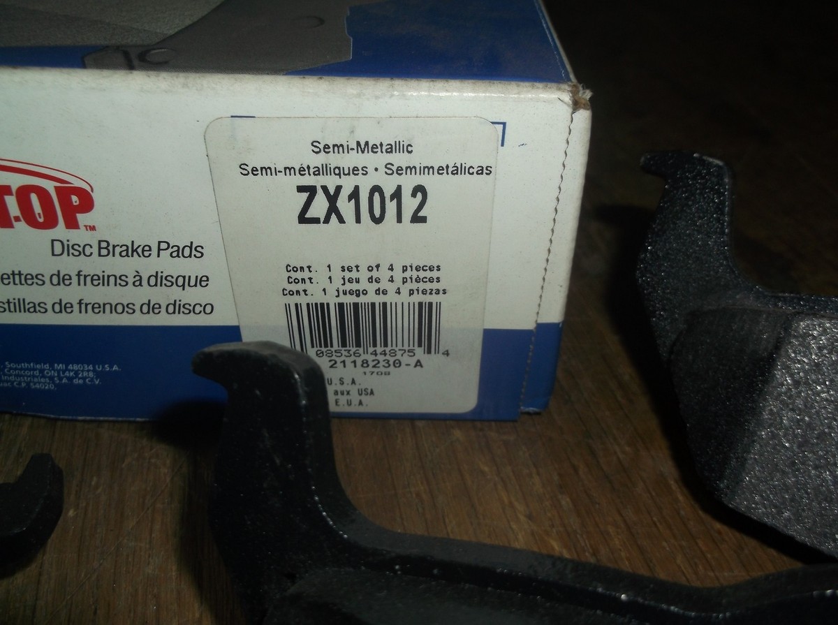 NEW Wagner ZX1012 Quick Stop Disc Brake Pads, Semi-Metallic *FREE