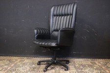 Bellissima / poltrona armchair director bergere /pelle nera /nero /black leather