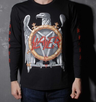 T-shirt Slayer Dripping Eagle, Uomo, Nera, 100% Cotone, Merch Ufficiale, Taglie Dalla S Alla 5XL
