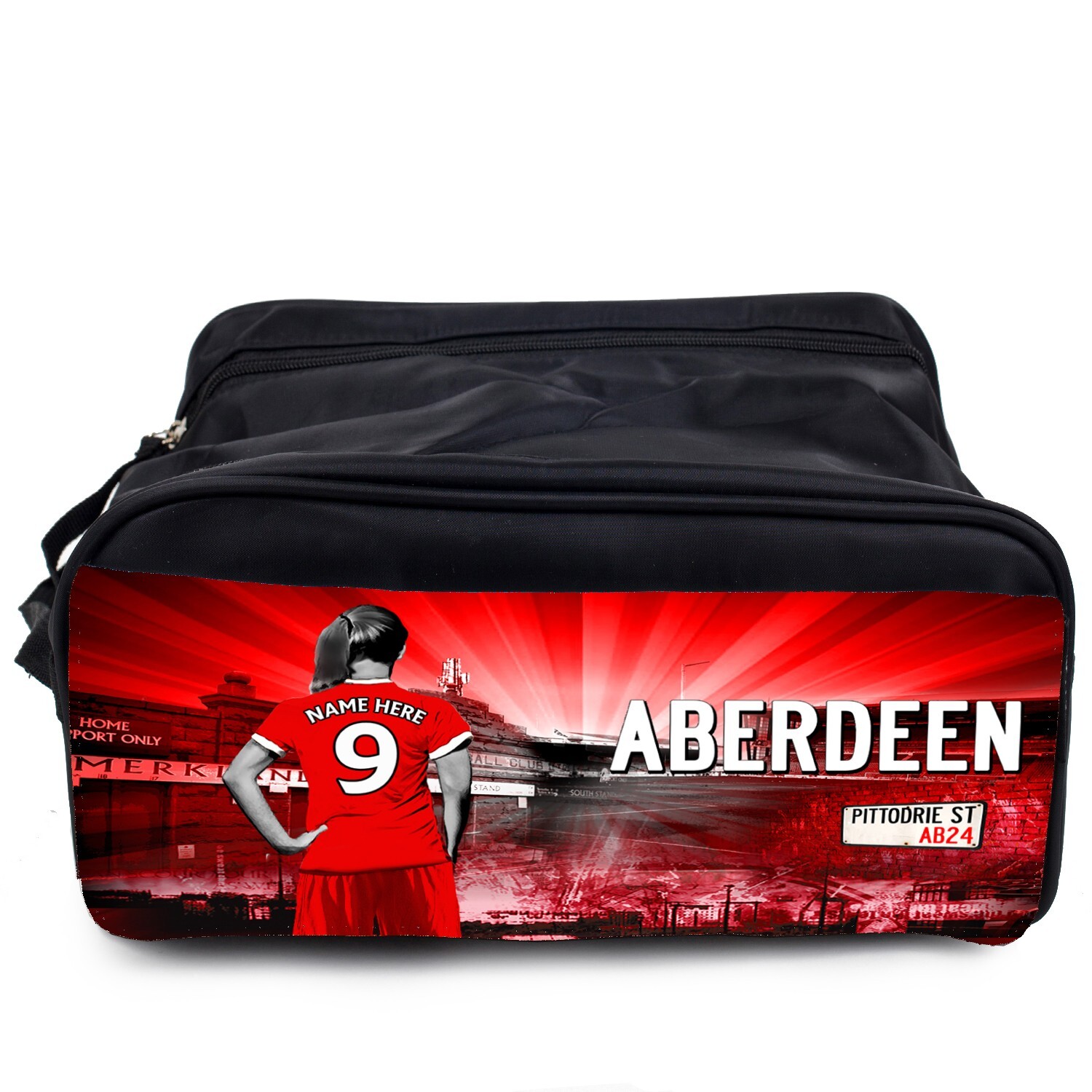 Personalised Womens Football Boot Bag Aberdeen Sports School Kids Gym WFM01