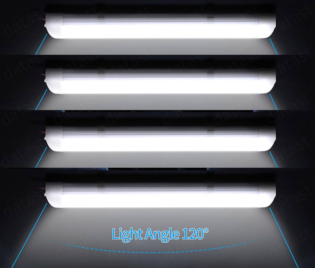 Led-binnenlichtstrip, 2 stuks, 12 V, ledstrip, glanzend, wit, strip met aan/ uit-schakelaar, lichtstrip voor binnen, voor auto, caravan, vrachtwagen, boot, bestelwagen