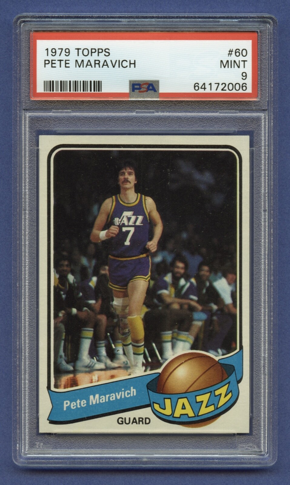 1979 PETE MARAVICH PSA 9 MINT TOPPS HOF NEW ORLEANS JAZZ HAWKS CELTICS (#60) RZC