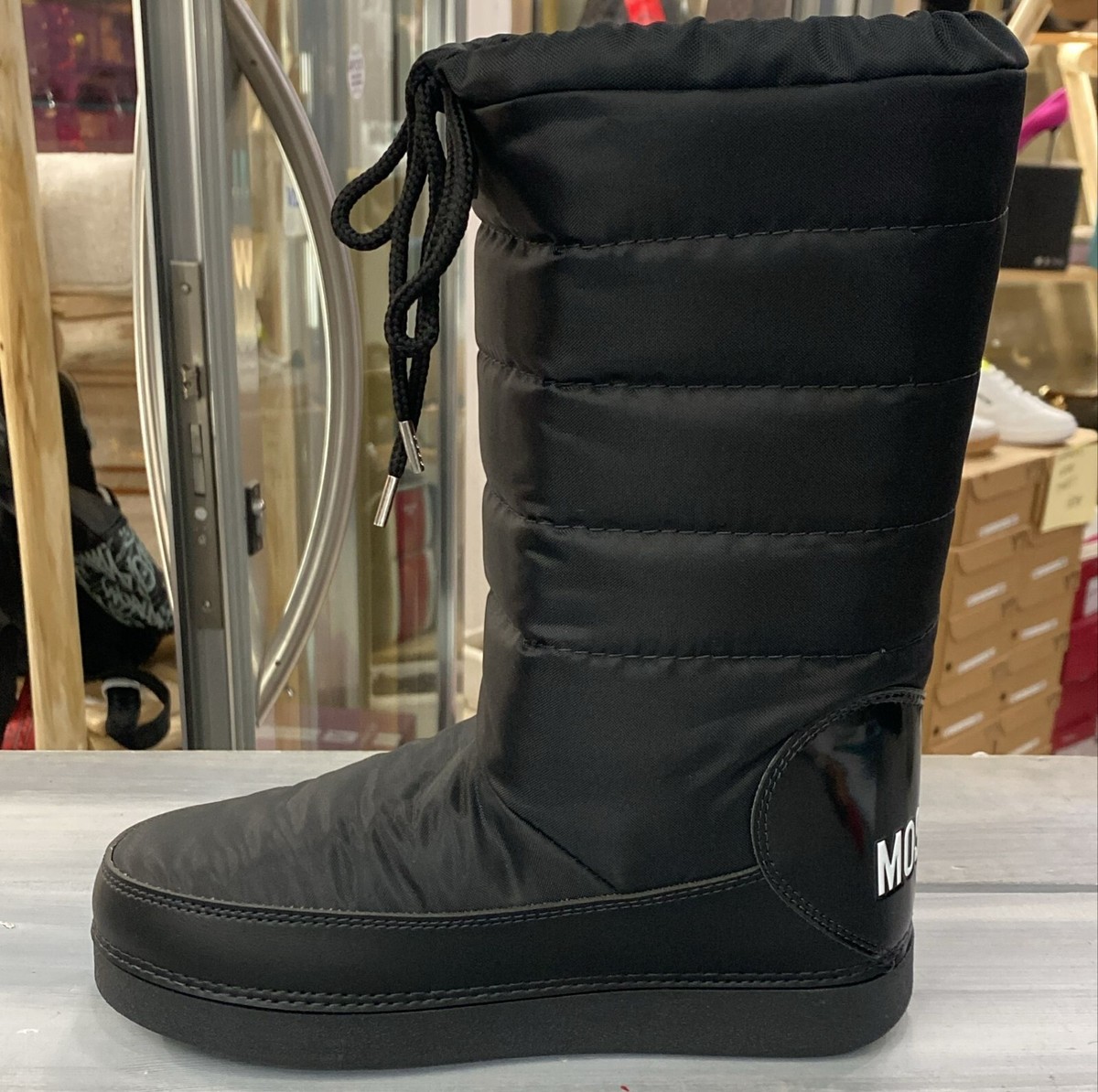 Love Moschino Snow Boots Black Woman Size 35/36 MB013 | eBay