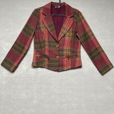 Y2k Charlotte Russe Blazer Womens M Plaid Twill Late 90s/early 2000s Adorable