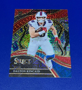 Dalton Kincaid 2023/24 Select Football NFL Club Level Red Mojo Prizm RC SP /49